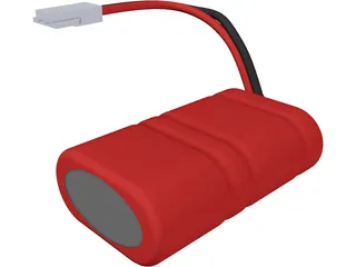 Micro-T NiMH Battery 3D Model preview