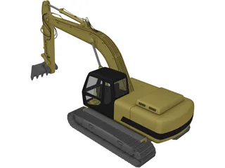 Excavator 3D Model preview