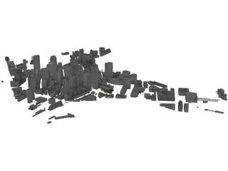 Boston Downtown 3D Model preview