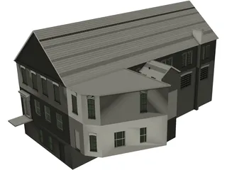 Factory House 3D Model preview