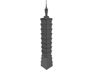 Taipei Tower 3D Model preview