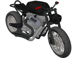 Custom Motorcycle 3D Model preview