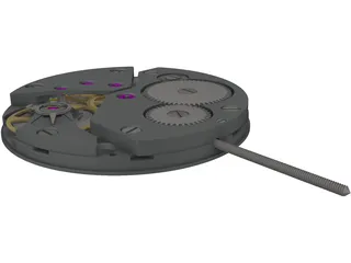 Watch Working Moving Model 3D Model preview