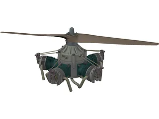 HAHN Sternmotor 3D Model preview