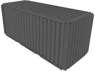 Shipping Container ISO 20ft 3D Model preview