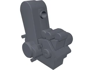 KTM 525 Engine 3D Model preview