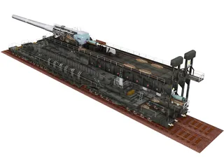 Dora Rail Gun 810mm 3D Model preview