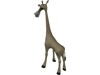 Zebra Cartoon 3D Model preview