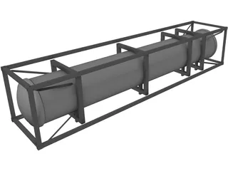 LNG/Cryo Container ISO 40ft 3D Model preview
