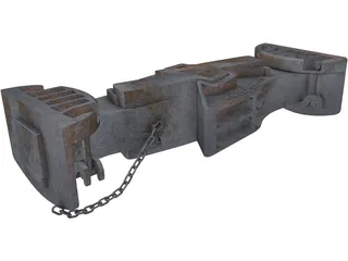 SA-3 Train Coupling 3D Model preview