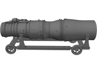 Jet Engine 3D Model preview