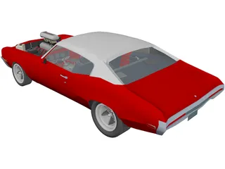 Buick Skylark Street (1970) 3D Model preview
