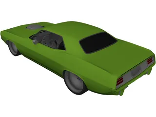 Plymouth Barracuda Lowered 3D Model preview