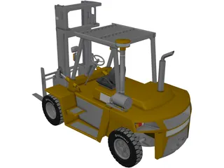 Forklift 3D Model preview