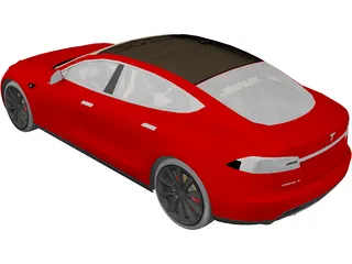 Tesla Model S 85 3D Model preview