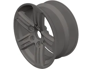 VW Scirocco Wheel Talladega 17 inch 3D Model preview