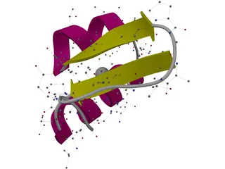 Protein Molecule 3D Model preview