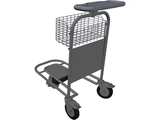 Airport Trolley 3D Model preview