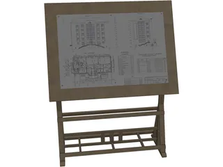 Drawing Board for Architects 3D Model preview