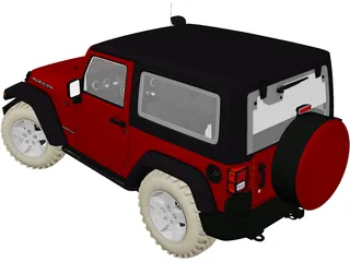 Jeep Wrangler Rubicon Series III (2012) 3D Model preview