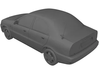 Daewoo Lanos (2012) 3D Model preview