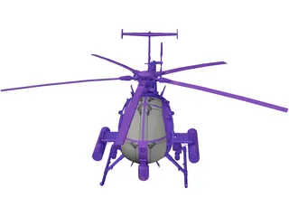 AH-60 Little Bird 3D Model preview