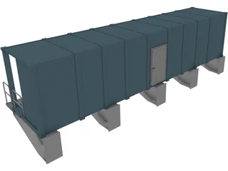 Oil Rig Dog House 3D Model preview