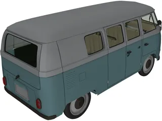 Volkswagen Combi (1971) 3D Model preview