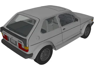 Volkswagen Golf I GTi (1984) 3D Model preview