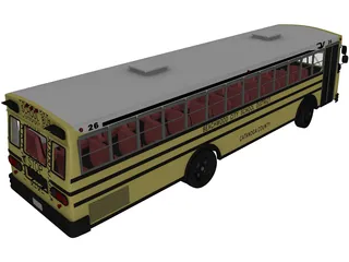 School Bus 3D Model preview
