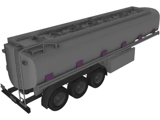 Trailer Tank 3D Model preview