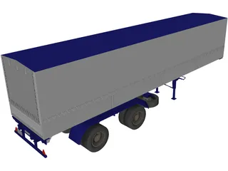 Renault Magnum Semi Trailer 3D Model preview