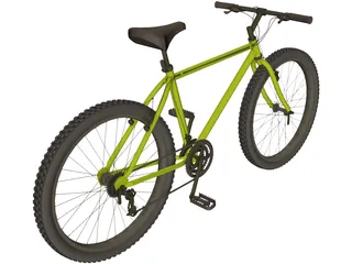 Bike Mountain Hardtail 3D Model preview