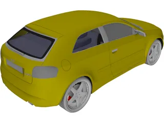 Audi A3 (2004) 3D Model preview