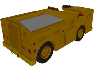 US Navy NAS Deck Service Tractor 3D Model preview