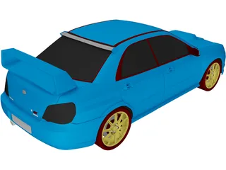 Subaru Impreza WRX STi (2006) 3D Model preview
