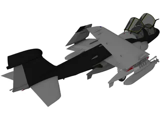 Grumman EA-6B Prowler 3D Model preview