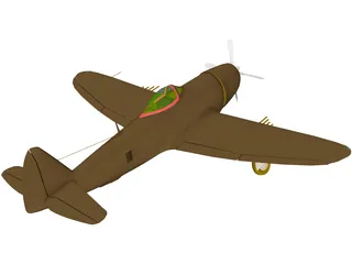 Republic P-47 Thunderbolt Bubble Canopy 3D Model preview