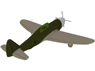 Republic P-47 Thunderbolt Greenhouse Canopy 3D Model preview