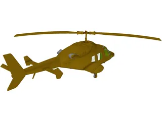 Bell 222 3D Model preview