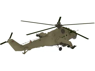 Mil Mi-24 Hind D 3D Model preview