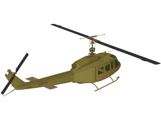 Bell UH-1H Iroquois 3D Model preview