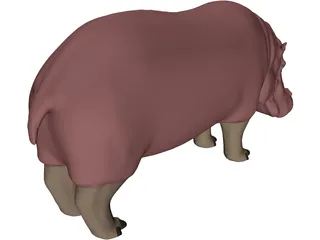 Hippopotamus 3D Model preview