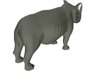 Rhinoceros 3D Model preview