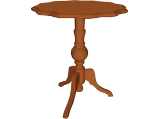 Table Tripod 3D Model preview