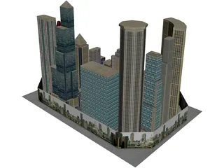 City Block 3D Model preview