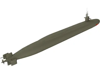 USS Ohio 3D Model preview