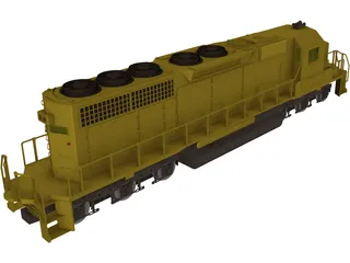 EMD SD40 SantaFe 3D Model preview