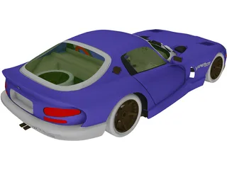 Dodge Viper GTS (1992) 3D Model preview