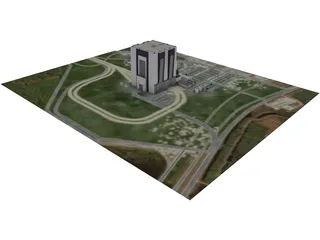Vehicle Assembly Building 3D Model preview